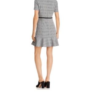 Aqua plaid mini dress